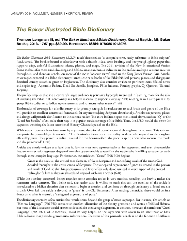 (PDF) The Baker Illustrated Bible Dictionary John DelHousaye Academia.edu