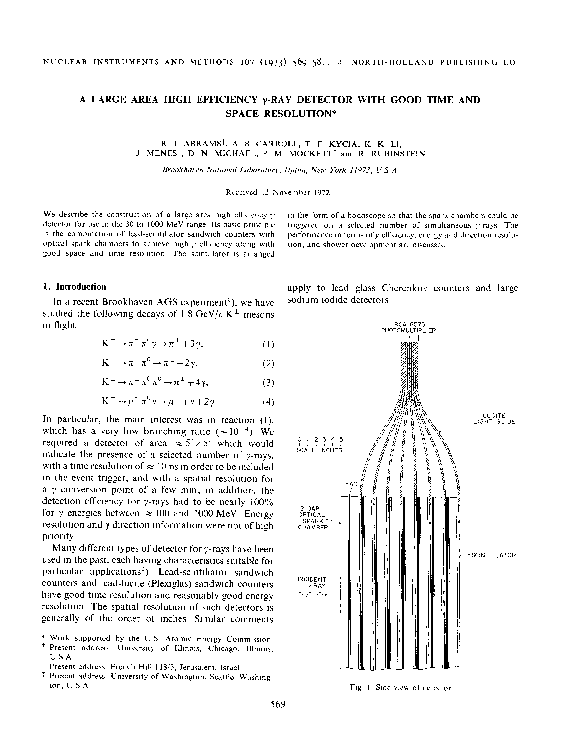 (PDF) A large area high efficiency γ-ray detector with good time and ...