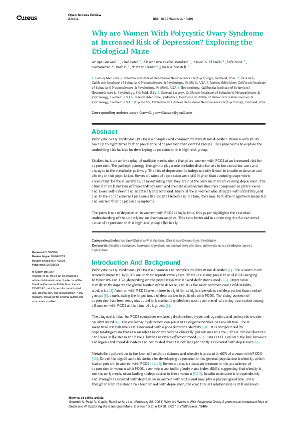 (PDF) Why are Women With Polycystic Ovary Syndrome at Increased Risk of ...