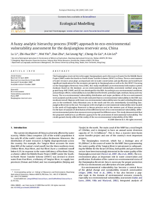 (PDF) A fuzzy analytic hierarchy process (FAHP) approach to eco ...