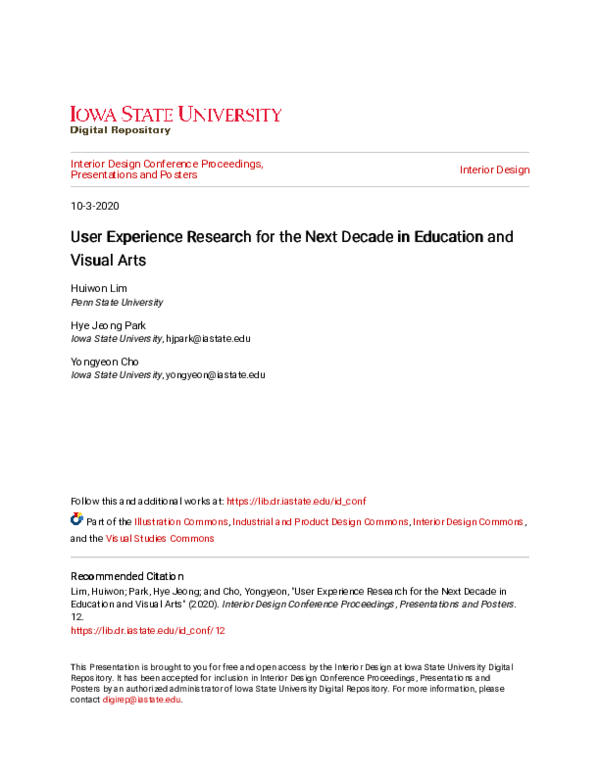 (PDF) User Experience Research for the Next Decade in Education and ...