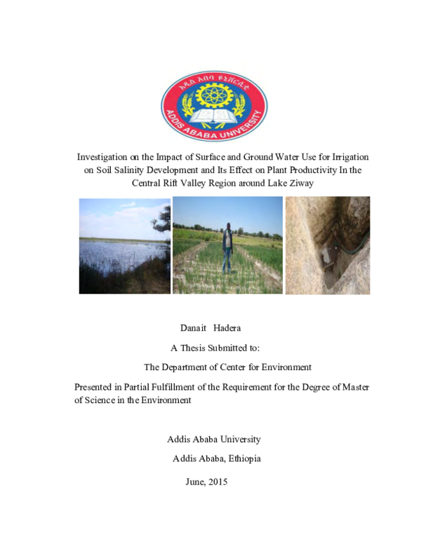 (PDF) Investigation on the Impact of Surface and Ground Water Use for ...