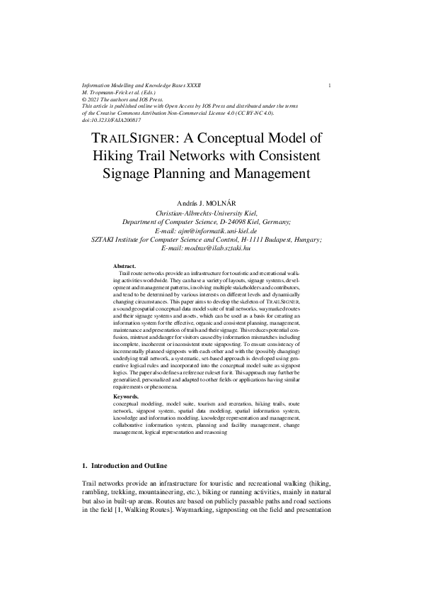 (PDF) TRAILSIGNER: A Conceptual Model of Hiking Trail Networks with ...