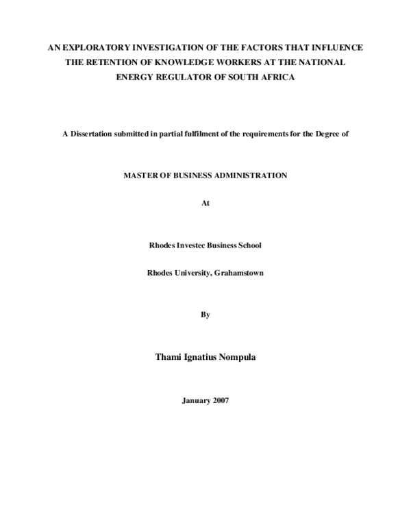 (PDF) An exploratory investigation of the factors that influence the ...