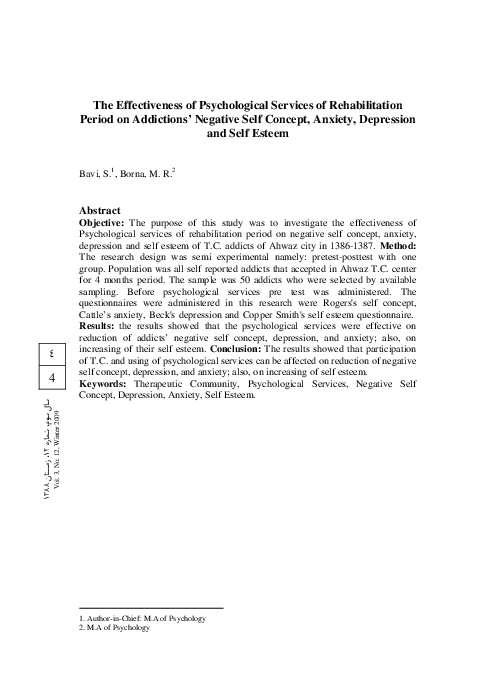 (PDF) The Effectiveness of Psychological Services of Rehabilitation ...