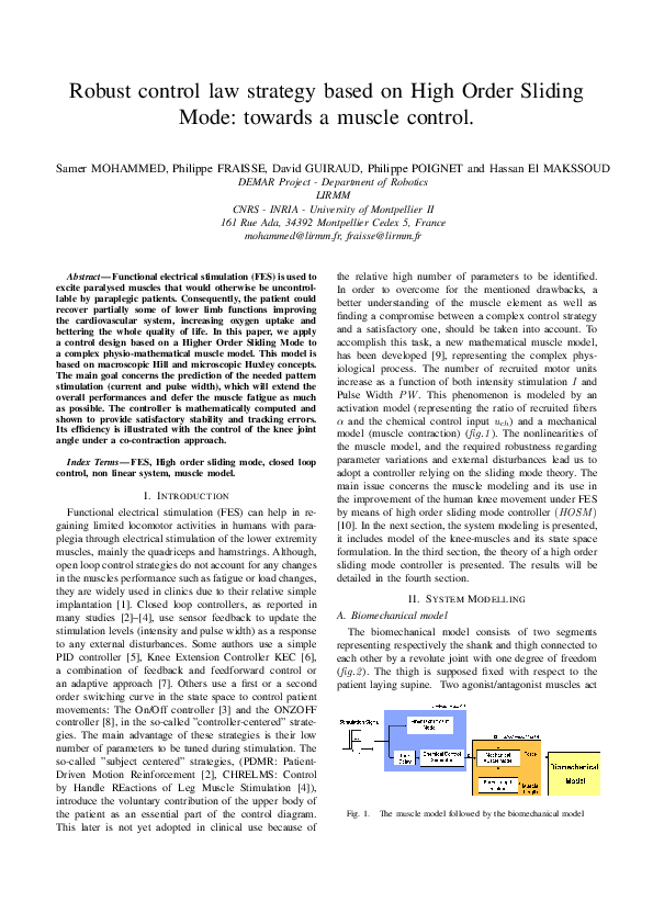 (PDF) Robust control law strategy based on high order sliding mode ...