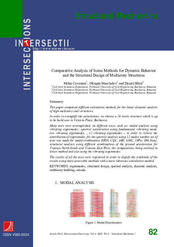 (PDF) Comparative Analysis of Some Methods for Dynamic Behavior and the ...