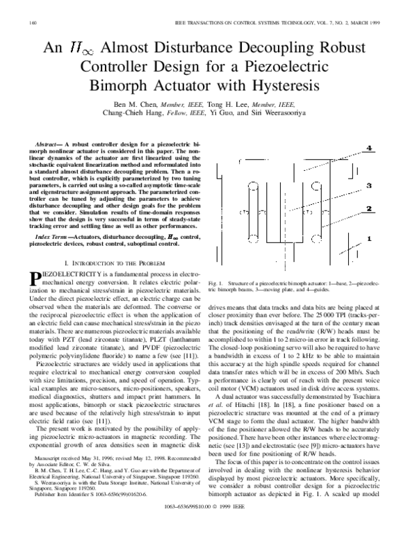 (PDF) An H/sub ∞/ almost disturbance decoupling robust controller ...