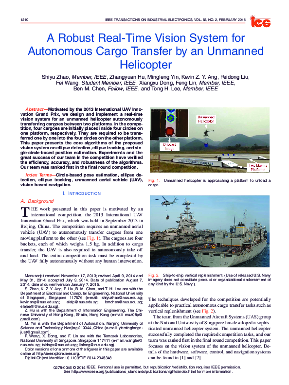 (PDF) A Robust Real-Time Vision System for Autonomous Cargo Transfer by ...
