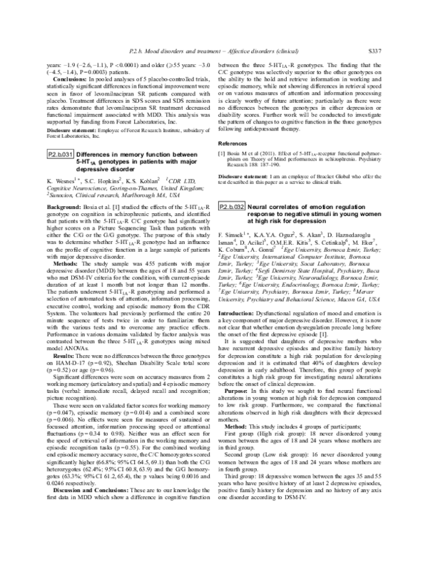(PDF) P.2.b.032 Neural correlates of emotion regulation response to ...