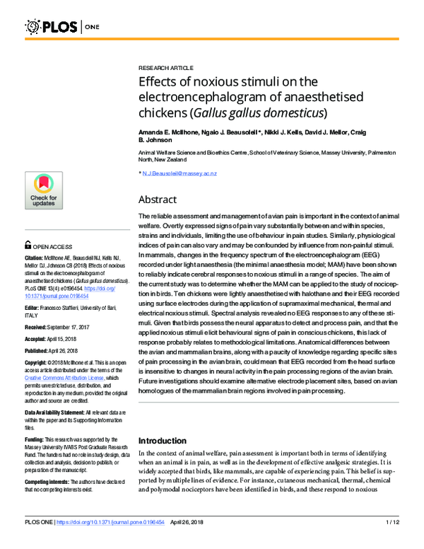 (PDF) Effects of noxious stimuli on the electroencephalogram of ...