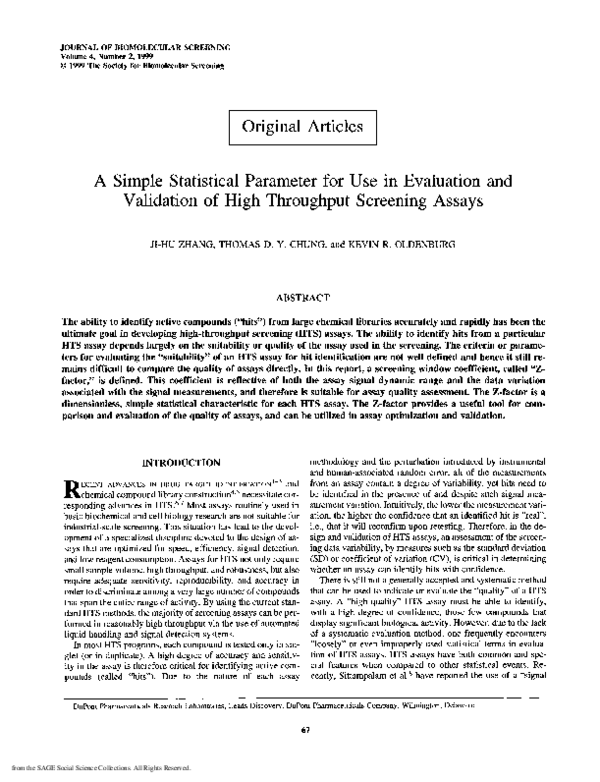 (PDF) A Simple Statistical Parameter for Use In Evaluation and ...