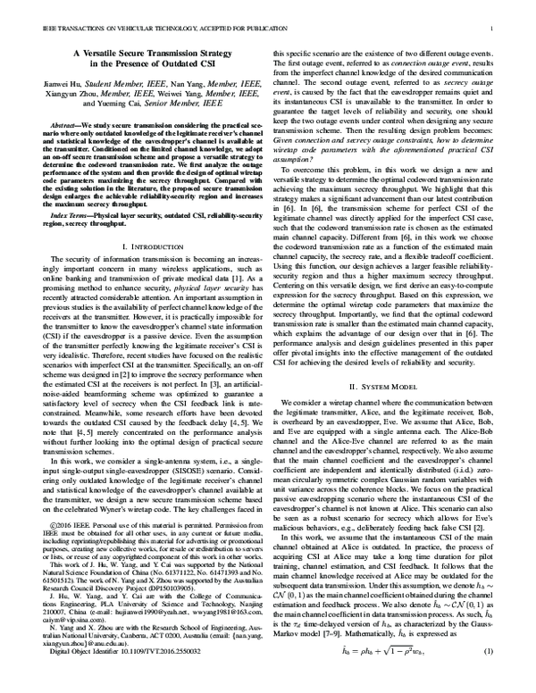 (PDF) A Versatile Secure Transmission Strategy in the Presence of ...