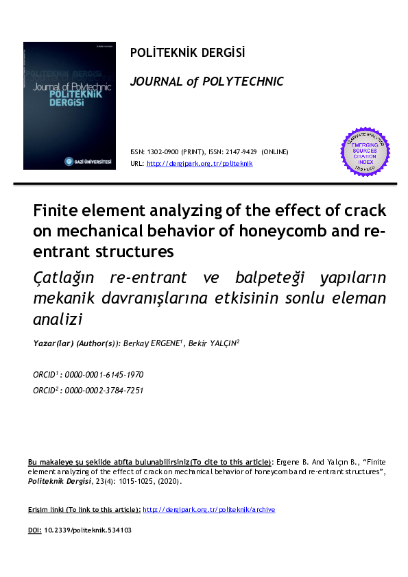 (PDF) Finite Element Analyzing of the Effect of Crack on Mechanical ...