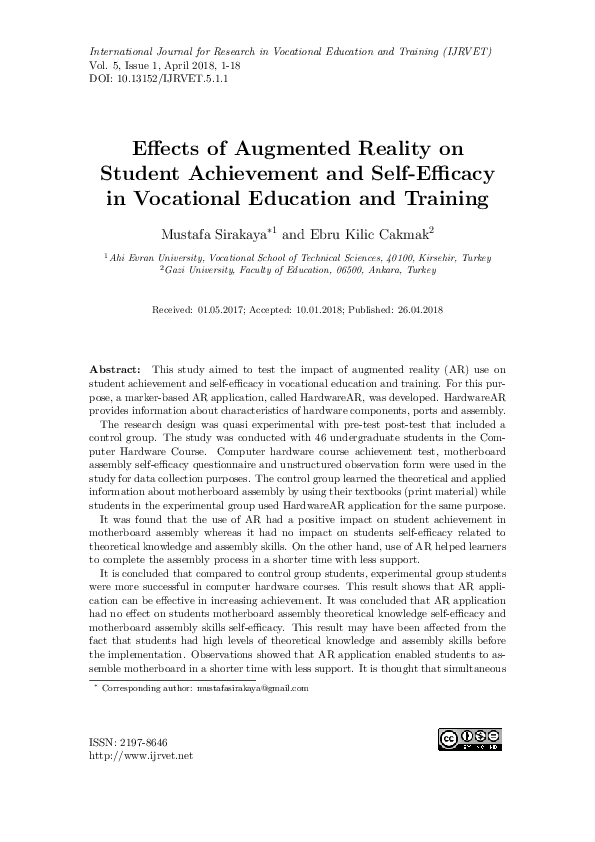 (PDF) Effects of Augmented Reality on Student Achievement and Self ...