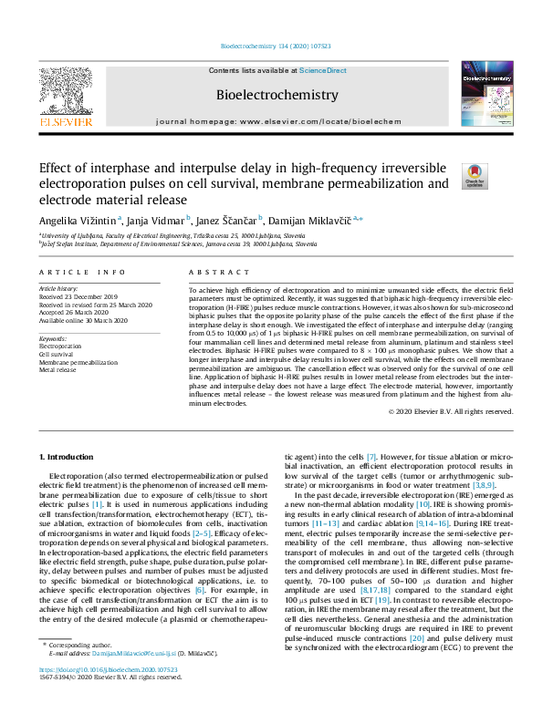(PDF) Effect of interphase and interpulse delay in high-frequency ...