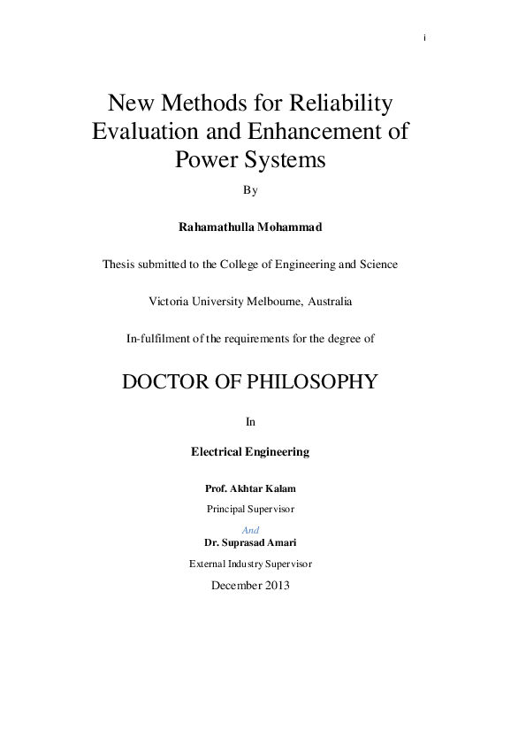 (PDF) New Methods for Reliability Evaluation and Enhancement of Power ...