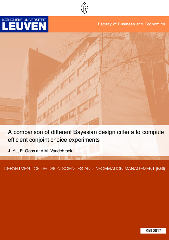 (PDF) A comparison of different Bayesian design criteria for setting up ...