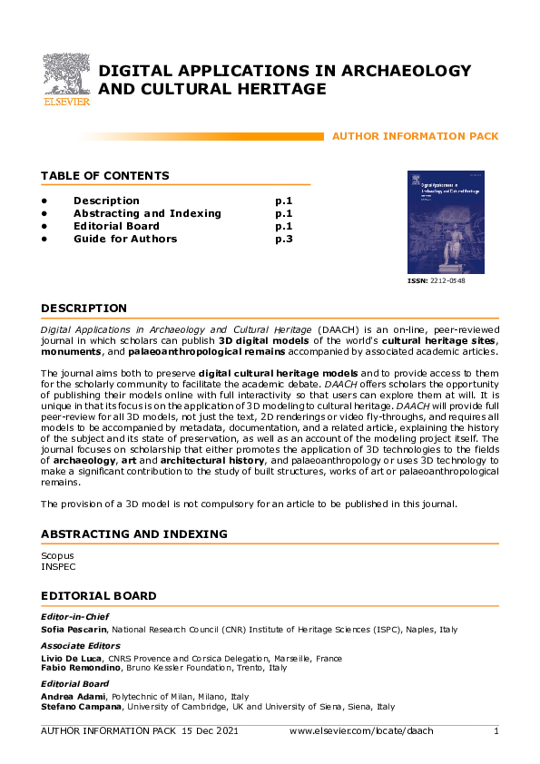 (PDF) Digital Applications in Archaeology and Cultural Heritage