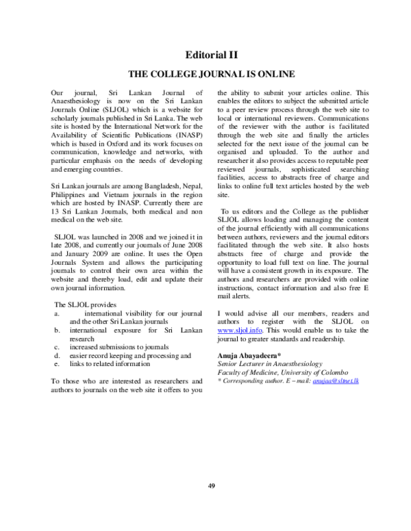 (PDF) The College Journal is Online