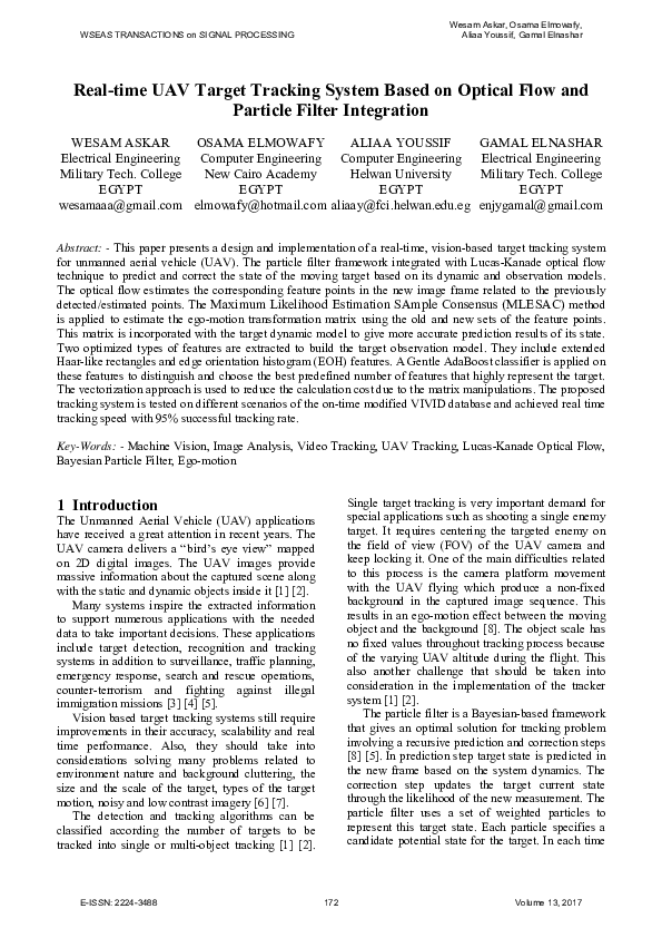 (PDF) Real-time UAV Target Tracking System Based on Optical Flow and ...