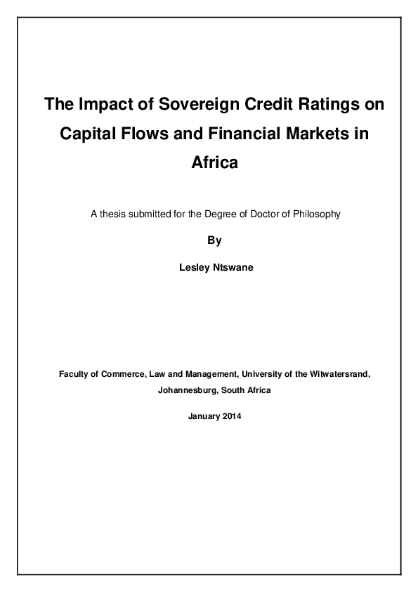 (PDF) The impact of sovereign credit ratings on capital flows and ...