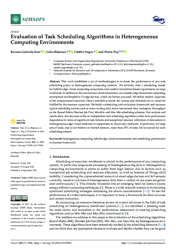 (PDF) Evaluation of Task Scheduling Algorithms in Heterogeneous ...