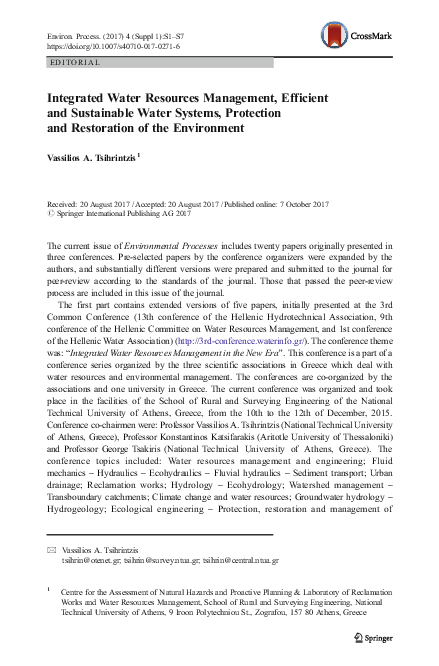 (PDF) Integrated Water Resources Management, Efficient and Sustainable ...
