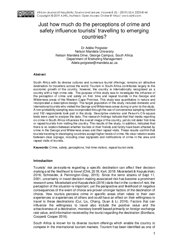 (PDF) Just how much do the perceptions of crime and safety influence ...