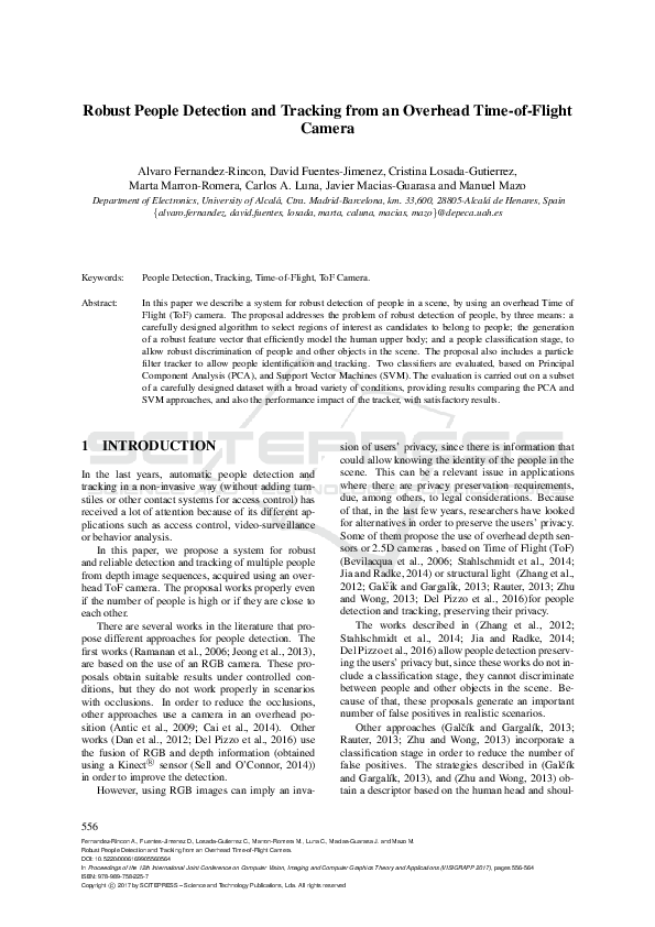 (PDF) Robust People Detection and Tracking from an Overhead Time-of ...