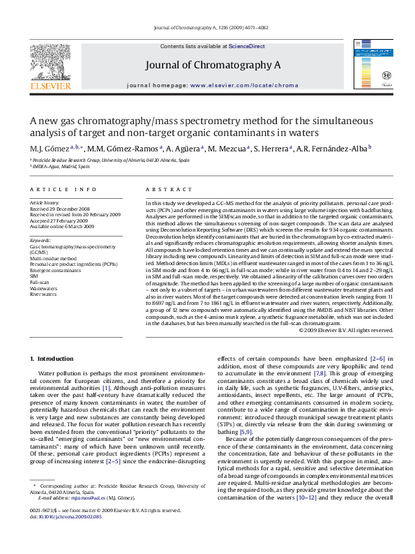 (PDF) A new gas chromatography/mass spectrometry method for the ...