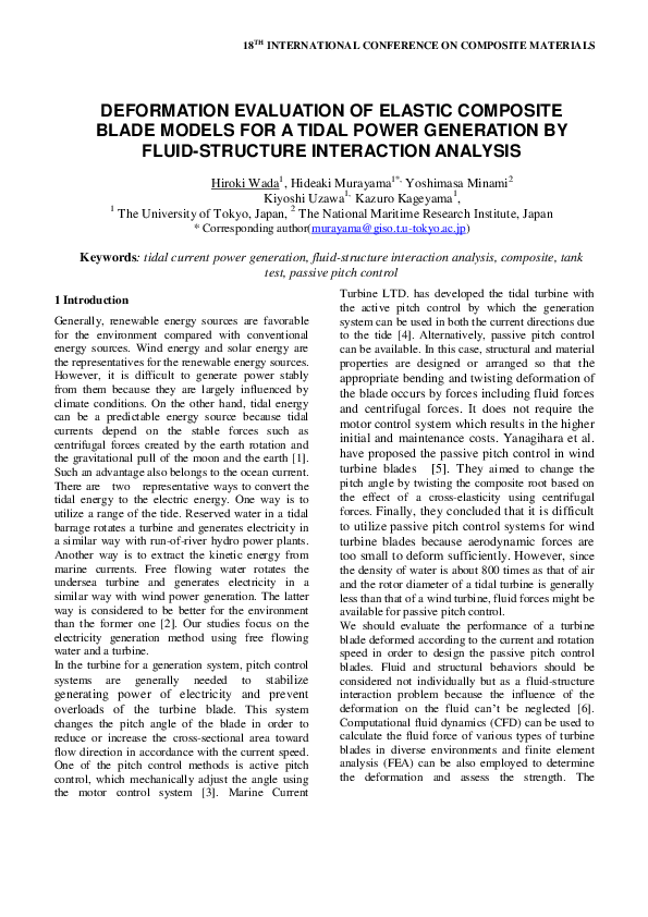 (PDF) The DEFORMATION EVALUATION OF ELASTIC COMPOSITE BLADE MODELS FOR ...