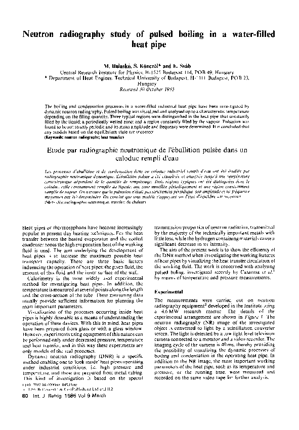 (PDF) Neutron radiography study of pulsed boiling in a water-filled ...