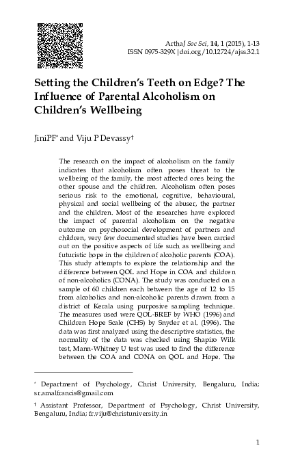 (PDF) Setting the Children’s Teeth on Edge? The Influence of Parental ...