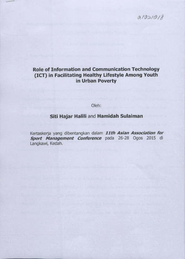 (PDF) Role of Information and Communication Technology (ICT) in ...