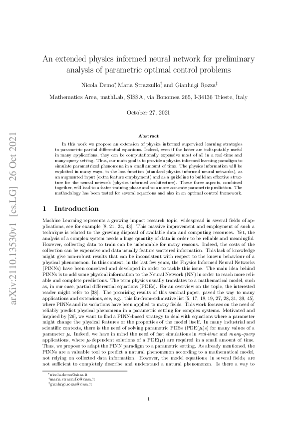 (PDF) An extended physics informed neural network for preliminary ...