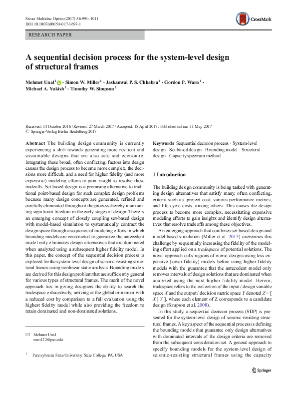 (PDF) A sequential decision process for the system-level design of ...