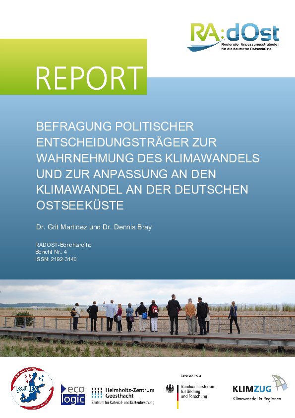 Befragung politischer Entscheidungsträger zur Wahrnehmung des Klimawandels und zur Anpassung an den Klimawandel an der deutschen Ostseeküste