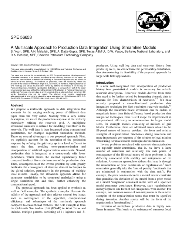 (PDF) A multiscale approach to production-data integration using ...