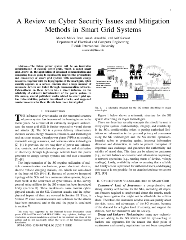 (PDF) A review on cyber security issues and mitigation methods in smart ...