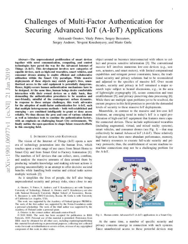 (PDF) Challenges of Multi-Factor Authentication for Securing Advanced ...
