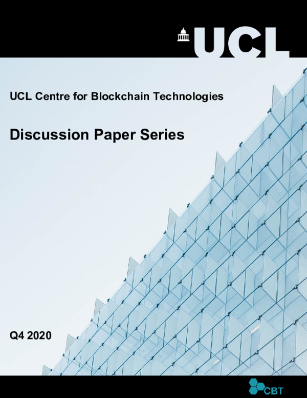 (PDF) UCL Centre for Blockchain Technologies