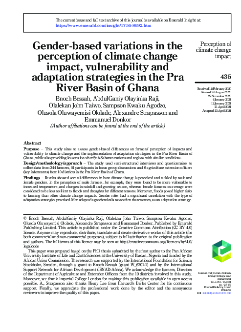 (PDF) Gender-based variations in the perception of climate change ...