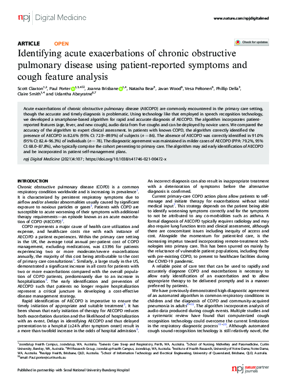 (PDF) Identifying acute exacerbations of chronic obstructive pulmonary ...