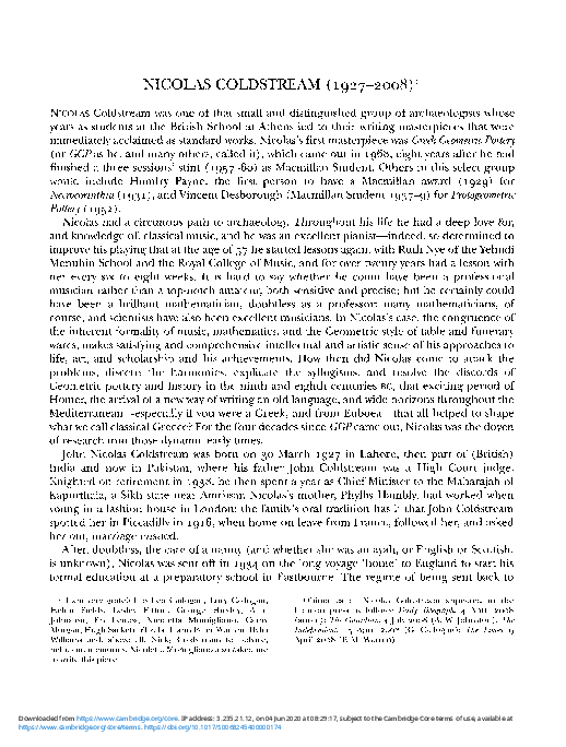 (PDF) Nicolas Coldstream (1927–2008)