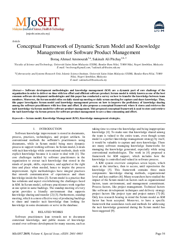 (PDF) Conceptual Framework of Dynamic Scrum Model and Knowledge ...