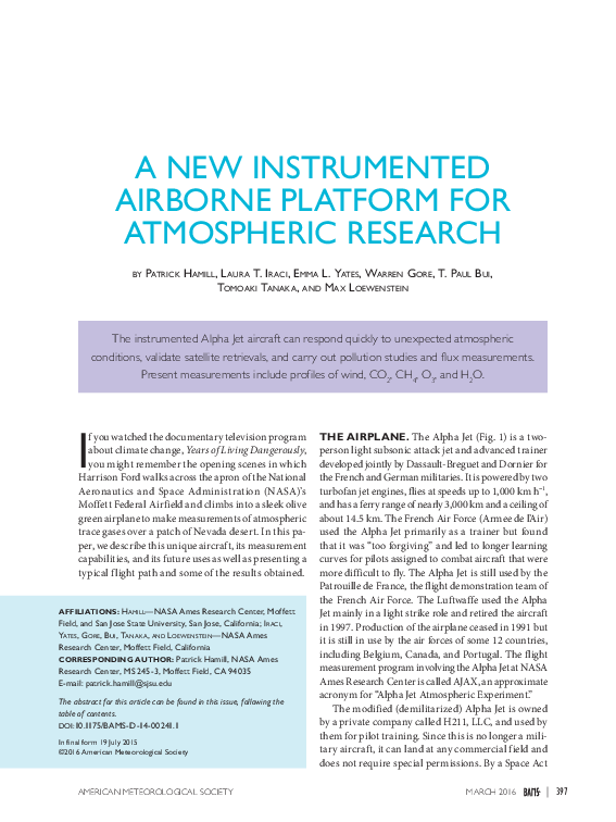 (PDF) A New Instrumented Airborne Platform for Atmospheric Research