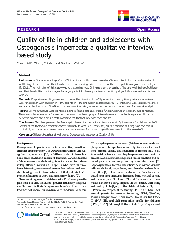 (PDF) Quality of Life in Children and Adolescents with Disabilities and ...