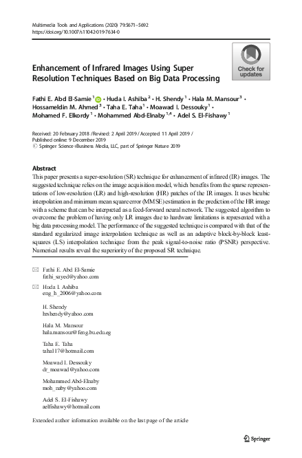 (PDF) Enhancement of Infrared Images Using Super Resolution Techniques ...