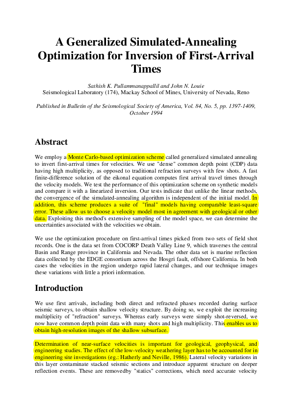 (PDF) Generalized simulated annealing optimization and its application ...